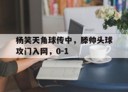 平博网站-包含杨笑天角球传中，滕帅头球攻门入网，0-1的词条