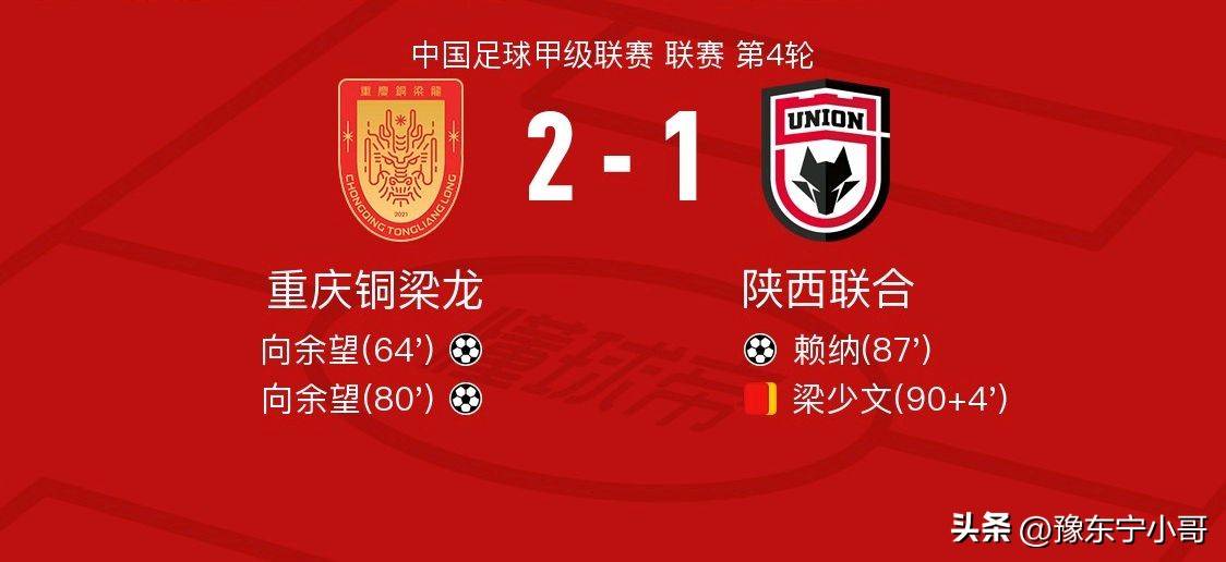 铜梁龙3-1逆转，铁人翻车，陕西绝杀！中甲积分榜前2同分更新